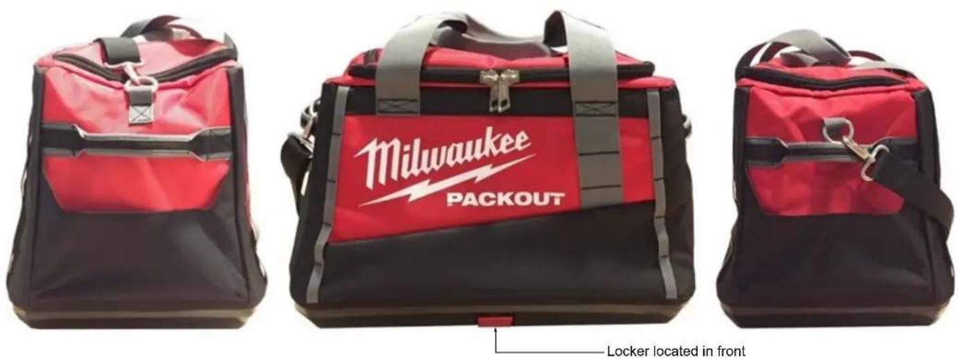 Milwaukee PACKOUT Locker located in front