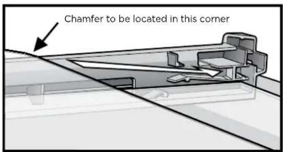 Chamfer to be located in this corner
