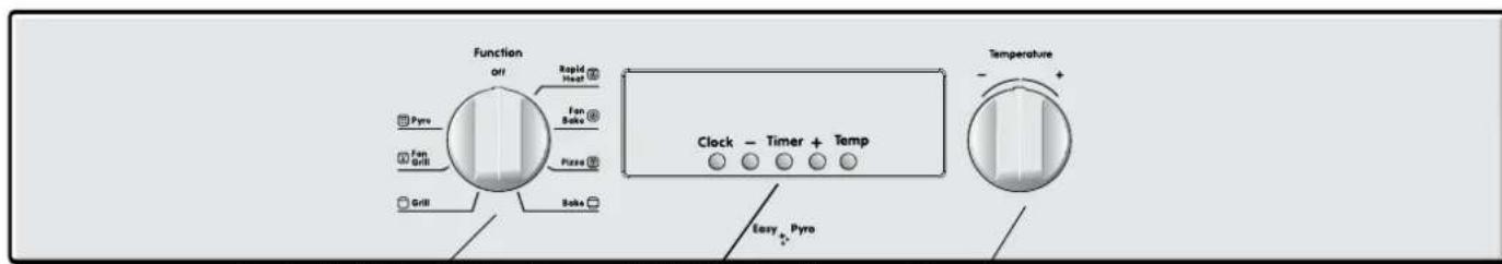 Function Off Rapid Heat Pyr Fan Bake Fan Grill Pizza Grill Bake Clock - Timer + Temp Temperature + Terry + Pyro