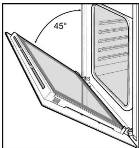 Chef CVEP614SA - Removing the oven door - 2