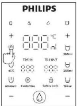 PHILIPS + 100°C 45°C TDS IN TDS OUT Ambient Customize Safety Lock TSOx - -