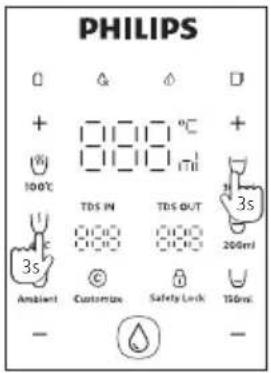 PHILIPS + 100℃ TDS IN TDS OUT 200ml Ambient Customize Safety Lock T50ml - -