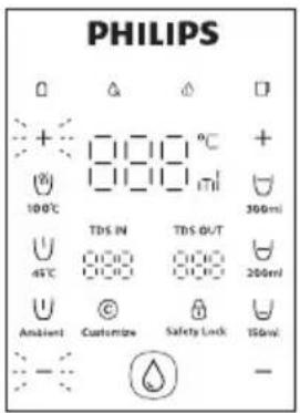PHILIPS + 100℃ TDS IN 45℃ Ambient Customize TDS OUT Safety Lock 300ml 200ml 150ml -