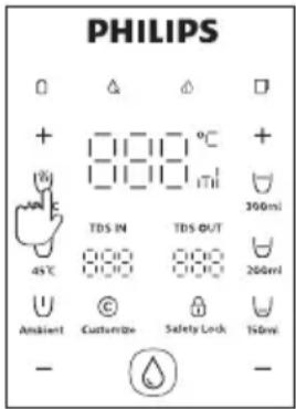 PHILIPS + 45°C TDS IN TDS OUT Ambient Customize Safety Lock 150ml -