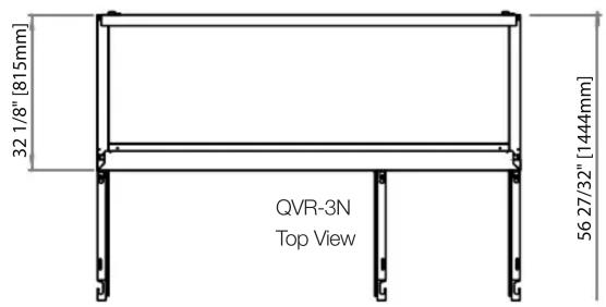 32 1/8" [815mm] QVR-3N Top View 56 27/32" [1444mm]