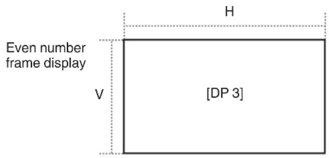 Even number frame display V [H] [DP 3]