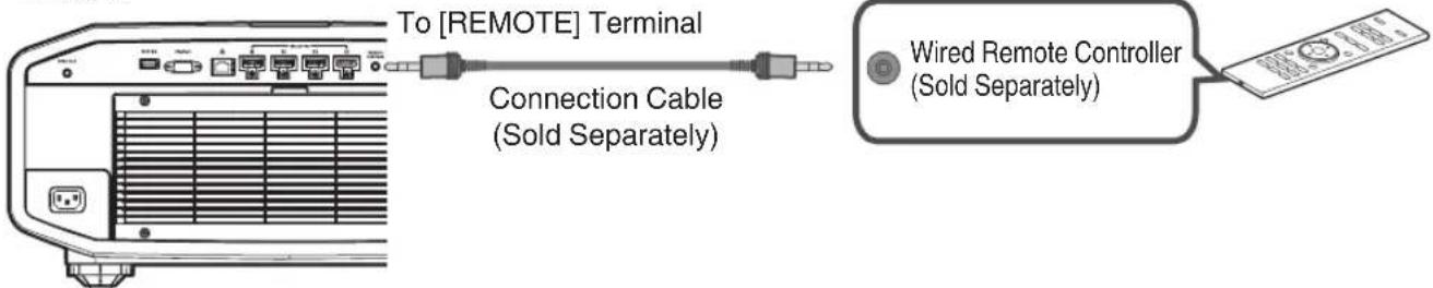 To [REMOTE] Terminal Connection Cable (Sold Separately) Wired Remote Controller (Sold Separately)