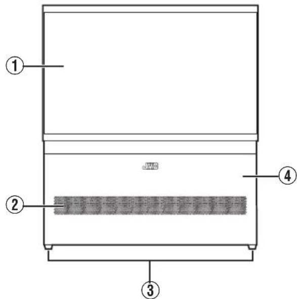 Technical diagram of a mechanical or structural component with numbered parts labeled 1, 2, 3, and 4.