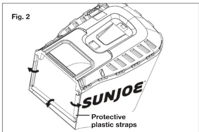 Fig. 2 SUNJOE® Protective plastic straps