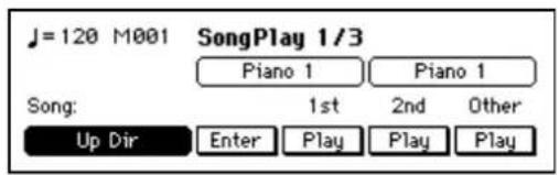 J=120 M001 SongPlay 1/3 Piano 1 Piano 1 Song: 1st 2nd Other Up Dir Enter Play Play Play