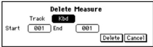 Delete Measure Start Track Kbd 001 End 001 Delete Cancel