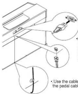 • Use the cable the pedal cable