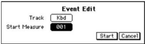 Event Edit Track Kbd Start Measure 001 Start Cancel