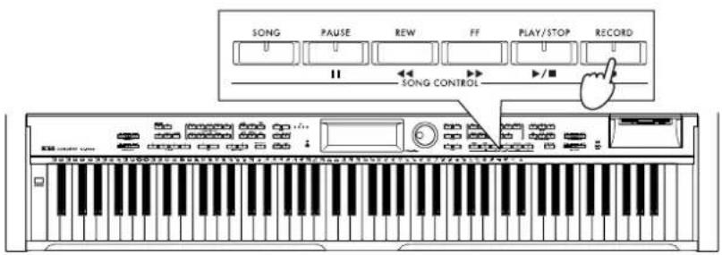 SONG PAUSE REW FF PLAY/STOP RECORD SONG CONTROL SONG CONTROLS