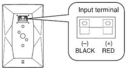 Input terminal (-) (+) BLACK RED