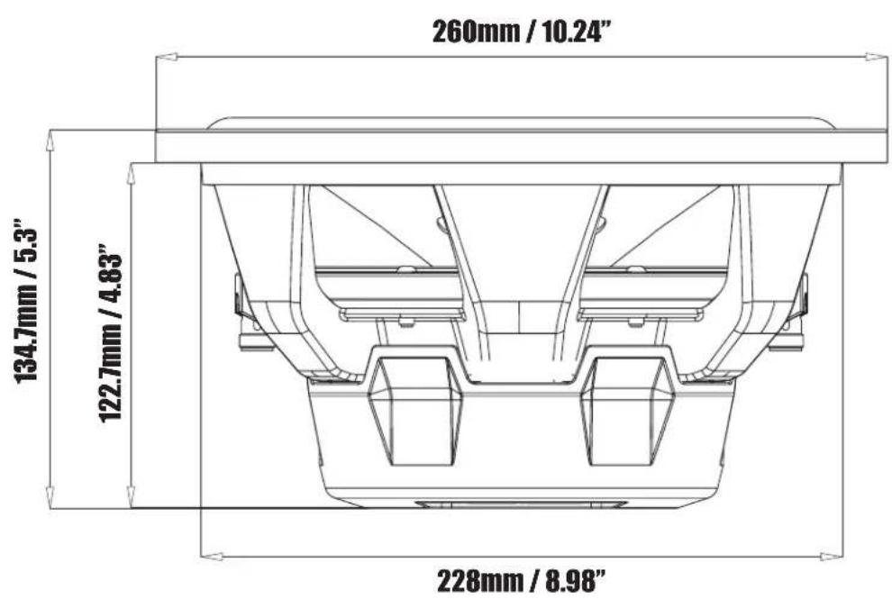 260mm / 10.24" 134.7mm / 5.3" 122.7mm / 4.83" 228mm / 8.98"