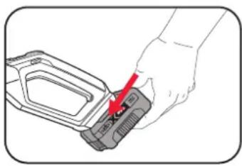 Ozito PXSBK-418 - Inserting & Removing the Battery - 1