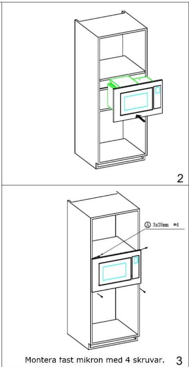 Montera fast mikron med 4 skruvar. 3 2 3x25mm *4