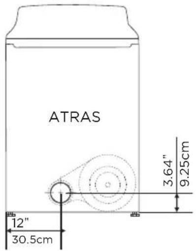 ATRAS 3.64" 9.25cm 12" 30.5cm