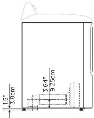 1.5" 3.8cm 3.64" 9.25cm