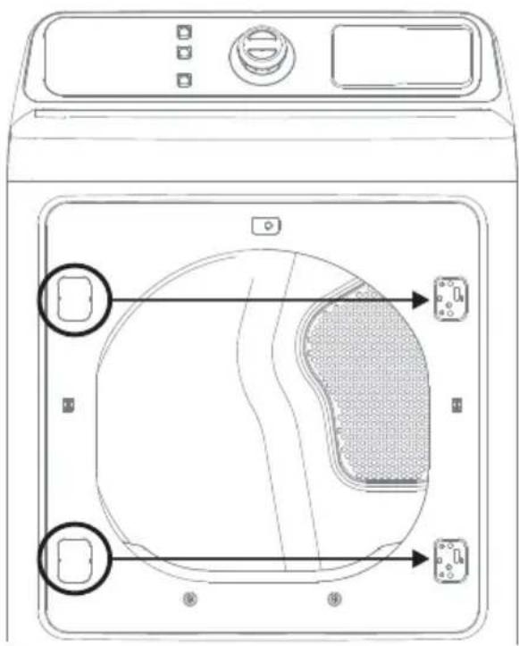 MIDEA MLG45N3BWW - Paso 2: Mueva las bisagras de las puertas cubre - 1