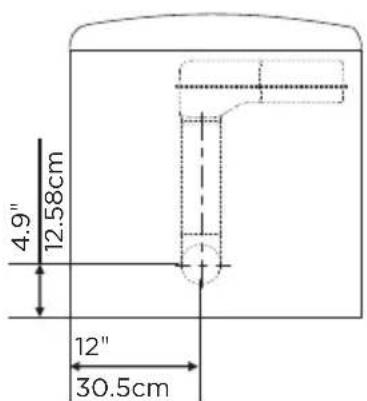 4.9" 12.58cm 12" 30.5cm