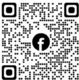 QR code with central Facebook logo, likely linking to a digital resource or website
