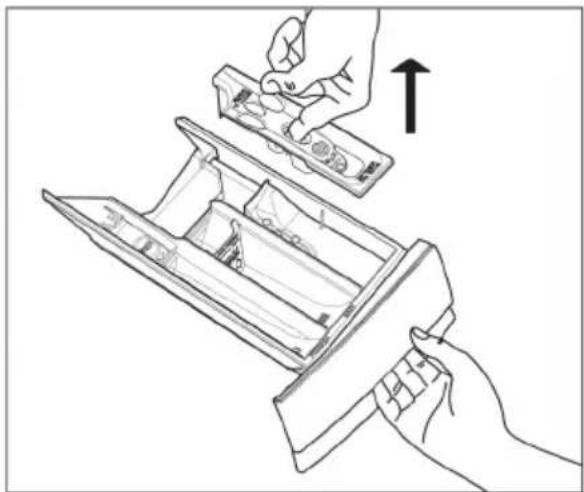 Line drawing of hands assembling or adjusting a mechanical component with a tool, no text or symbols present.