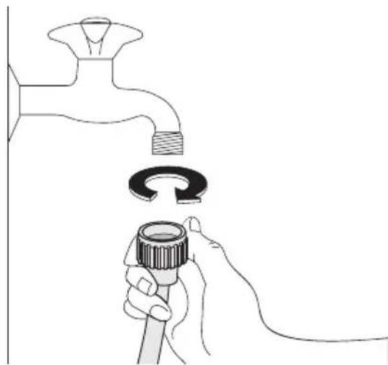 ELECTROLUX EWF 126410 W - Warning! This appliance must be connected to a cold water supply. - 1