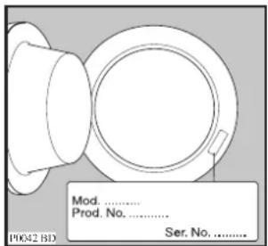 Mod. ...... Prod. No. ...... Ser. No. ...... P0042 BD