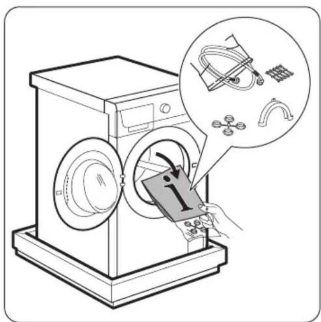 Diagram illustrating washing machine operation with labeled parts and instructions in Chinese