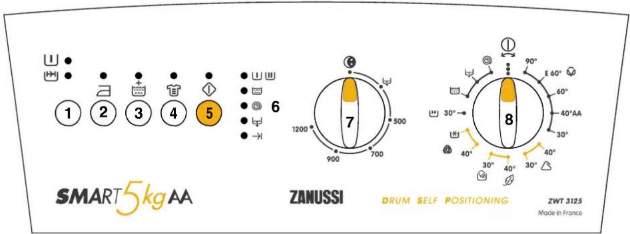 SMART5kg AA ZANUSSI DRUM SELF POSITIONING ZWT 3125 Made in France