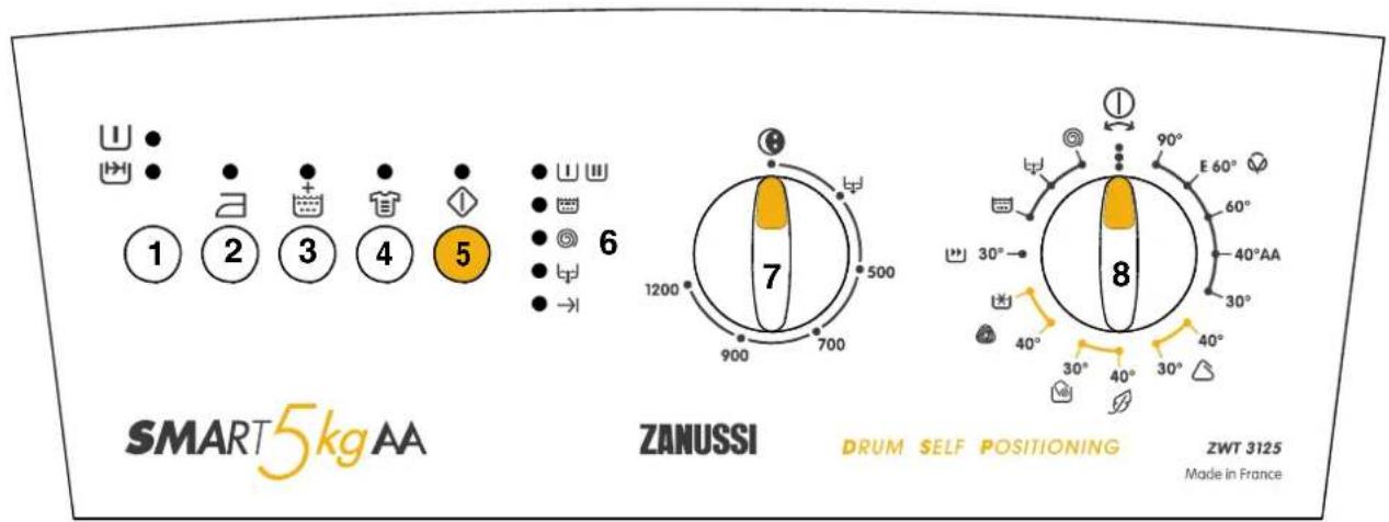 SMART5kg AA ZANUSSI DRUM SELF POSITIONING ZWT 3125 Made in France