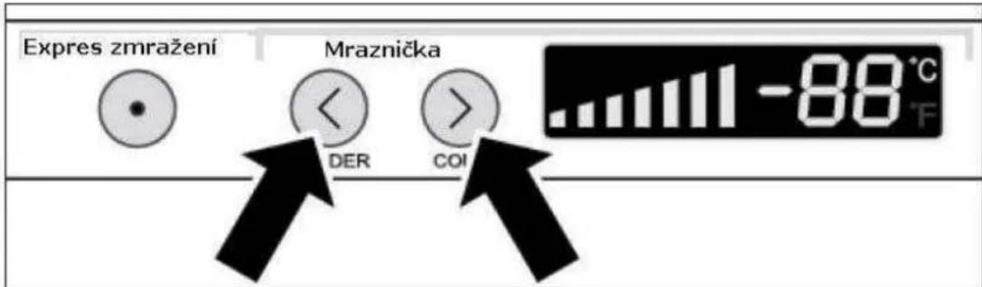 Expres zmražení Mraznička 11-88°C DER COI