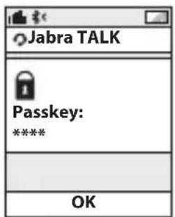 Jabra TALK Passkey: **** OK