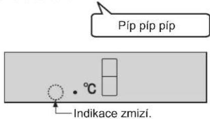 Píp píp píp Indikace zmizí.