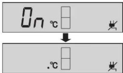 On °C ↓ .°C