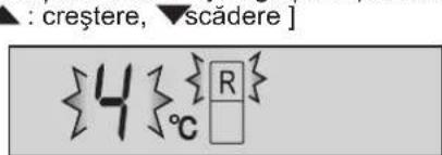 : creştere, ▼scädere ] {4} {°C} R
