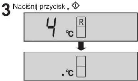 3 Naciśnij przycisk „ ◇ 4 °C R ↓ .°C