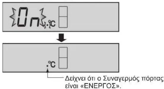 On °C Δείχνει ότι ο Συναγερμός πόρτας είναι «ΕΝΕΡΓΟΣ».