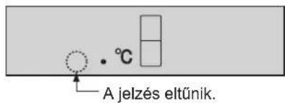 A jelzés eltűnik.