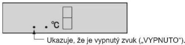 Ukazuje, že je vypnutý zvuk („VYPNUTO“).