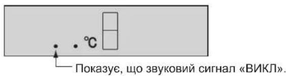 Показує, що звуковий сигнал «ВИКЛ».