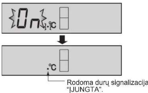 0n °C °C Rodoma duru signalizacija "JUNGTA".