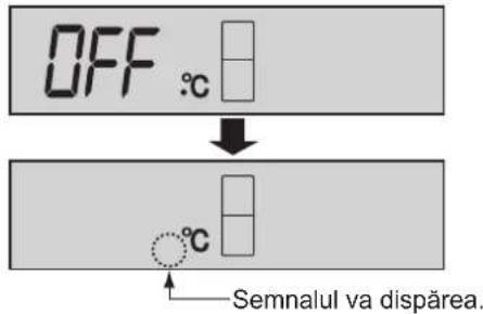 OFF :°C Semnalul va dispărea.