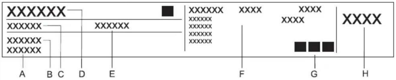 GORENJE GW6N41IB - Typový štítek - 1