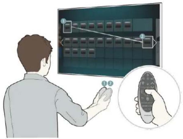 SAMSUNG UE75HU7500Z - Ovládání televizoru pohybem ovladače Samsung Smart Control - 1