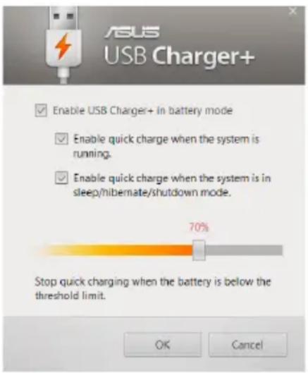 ASUS U38N-C4010H - Použití nastavení USB Charger+ - 3