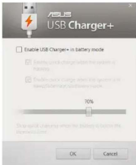 ASUS U38N-C4010H - Použití nastavení USB Charger+ - 2