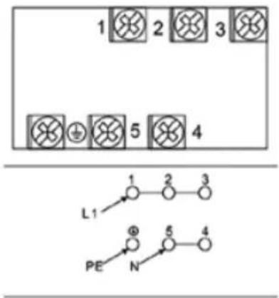 1 2 3 5 4 L1 1 2 3 PE N 5 4